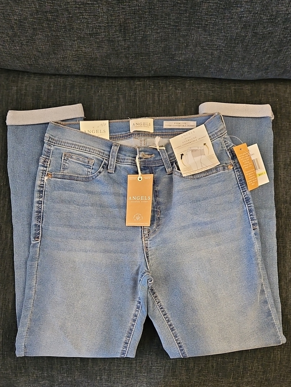 Angels High-Rise Light Blue Stretch Women's Jeans